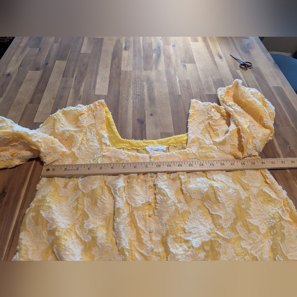 Anthropologie Yellow "Yvonne" Top Size S - Picture 7 of 15